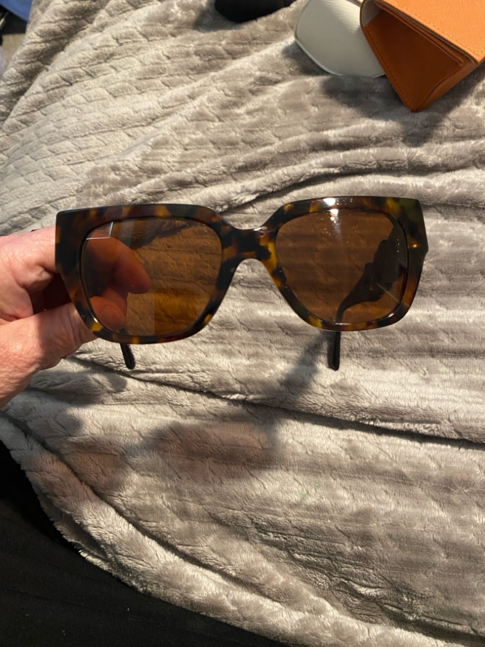 Versace Tortoise shell Brown Acetate Sunglasses Arm — Deep Brown Finish